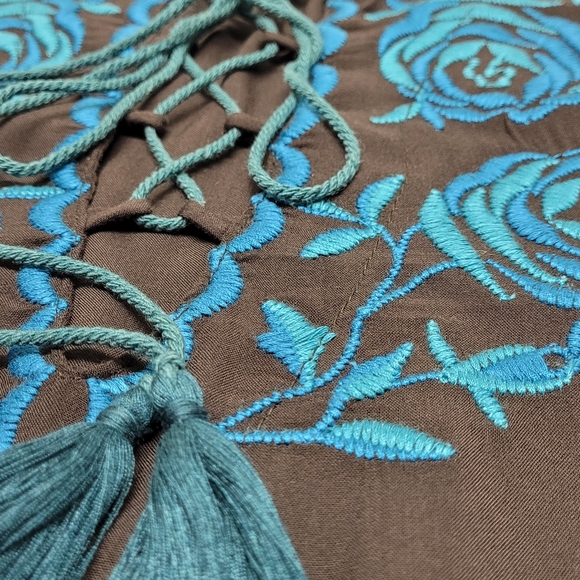 Double D Ranch Cactus Rose Boho Western Top Size Small - Picture 11 of 15